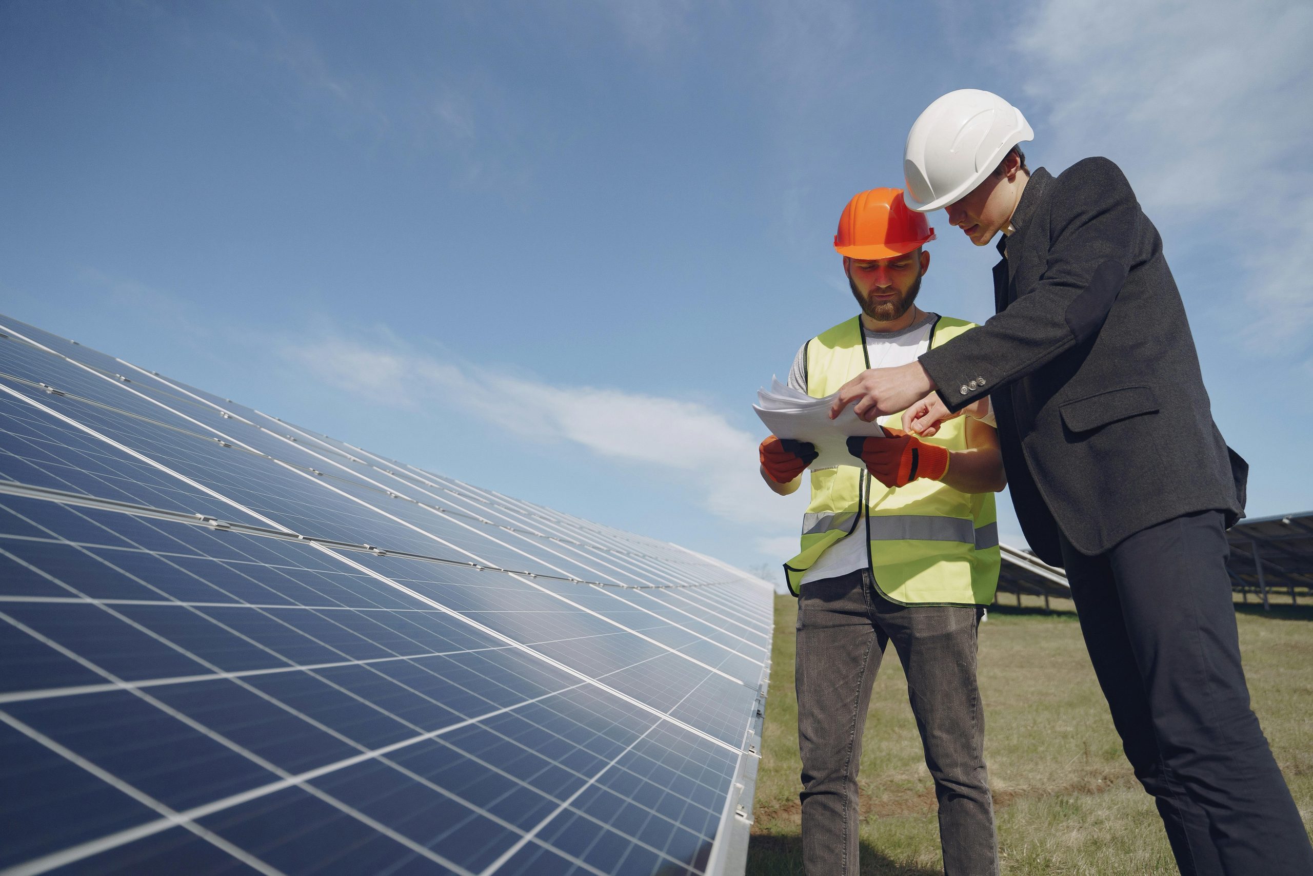 People inspecting solar panels solar panel maintenance in Alton Surrey Solar Solutions